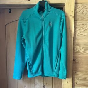 Spyder jacket Teal Full-Zip Fleece lined Jacket